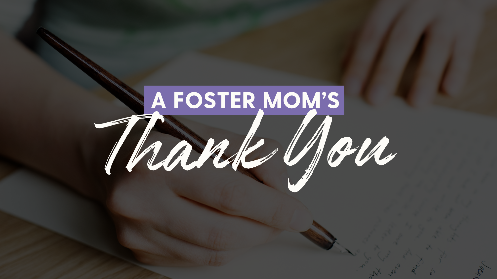 Thank you note from a foster mom for Wait No More's Suitcase Bundle