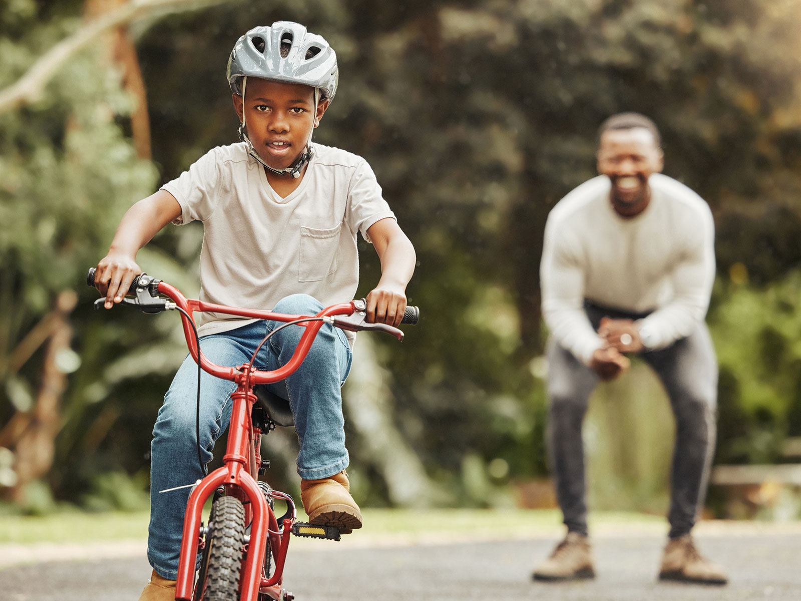 Father spends time with foster child.